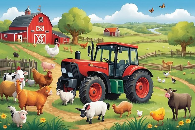 farma gospodarstwo ze zwierzetami i maszynami 49szt