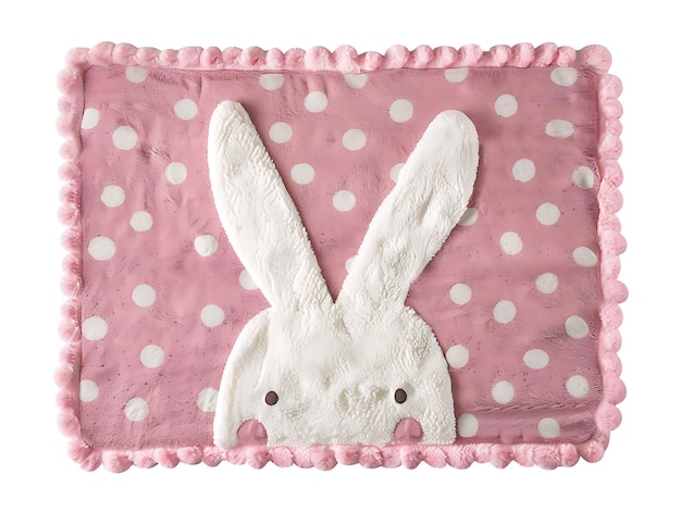Recznik reczniczek do rak dla dzieci do przedszkola 42x52cm rozowy krolik