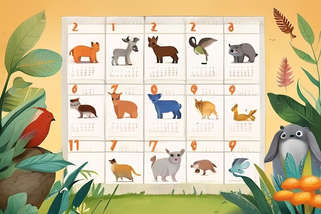 zwierzeta safari edukacyjne nauka liczenia montessori 36el